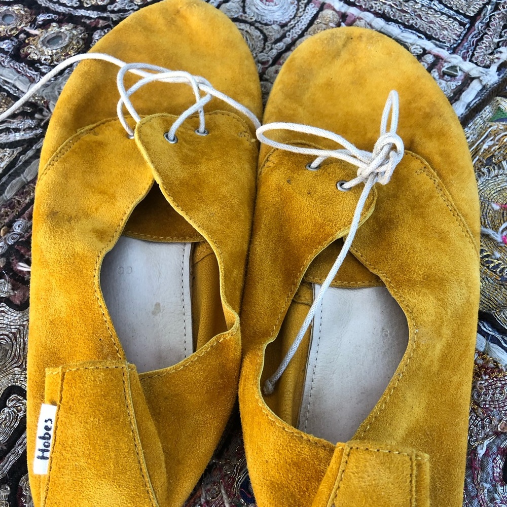 Hobes mustard boat shoes Euro size 38